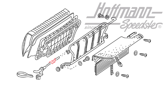 Spring, rear bench locking, 8,67-                                                                   