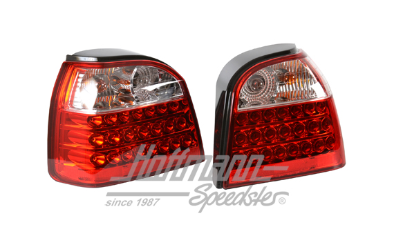 Tail lights, Golf 3, LED, clear/red                                                                 