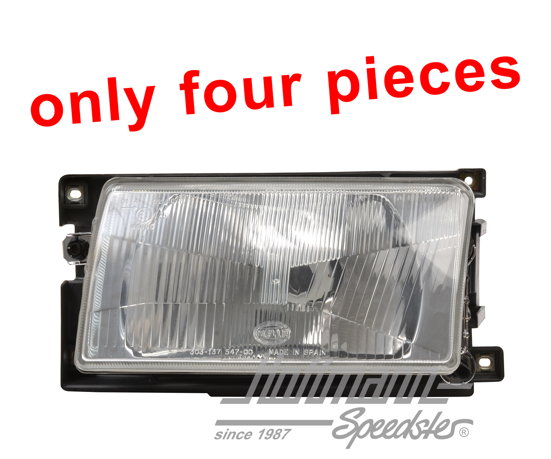 Headlight, Polo 3, 90-94, Hella, left                                                               