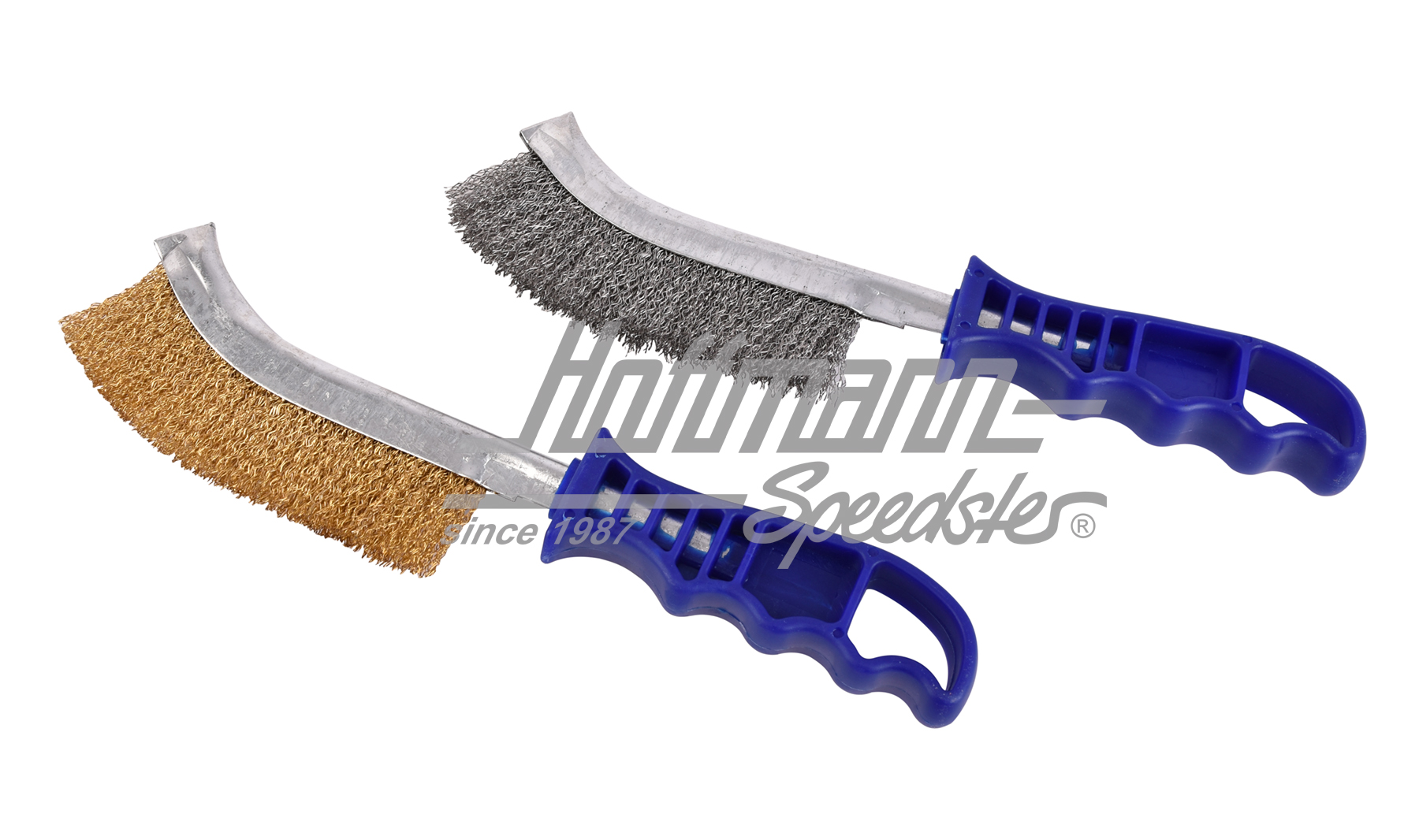 Wire brush set, steel + brass, 2-piece |  | 027-0747