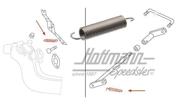 Spring, heat exchanger lever/accelerator pedal | 211 255 271 | 020-0104-30