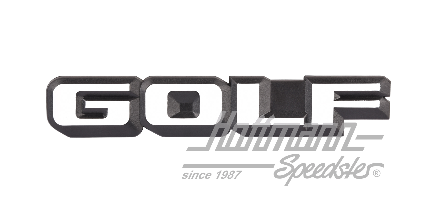 Emblem, Golf, white, rear | 191 853 687 F QK6 | 208-6520-15