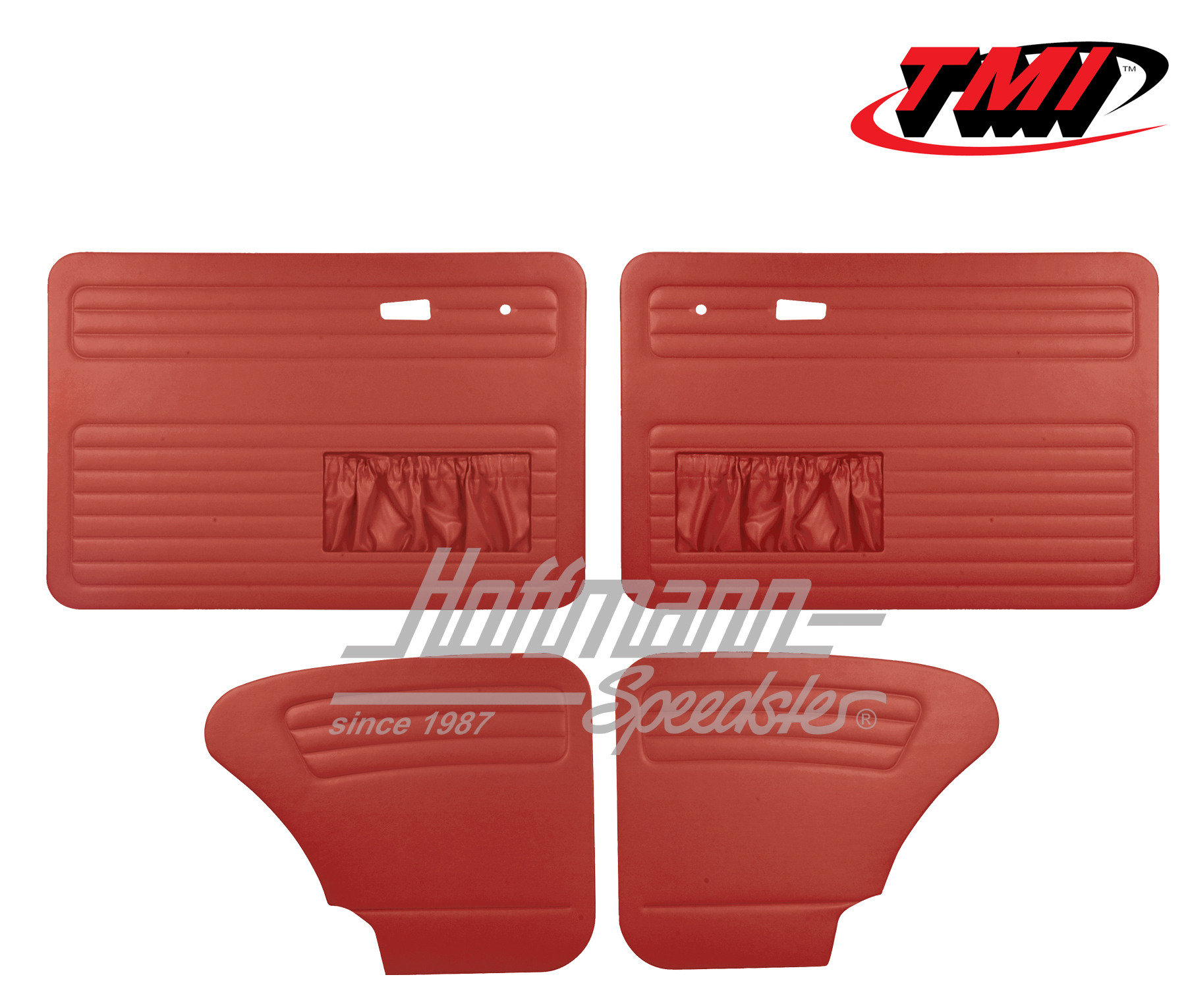 Door panels, Beetle Sedan, 8.66-, red | 10-1129-17 | 055-7526