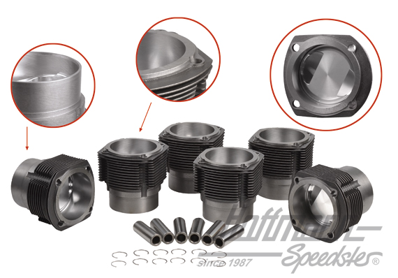 Piston + cylinder set, Porsche 911S, 2.7, 90mm, JE (L) | 008 911 90E JE | 530-0030