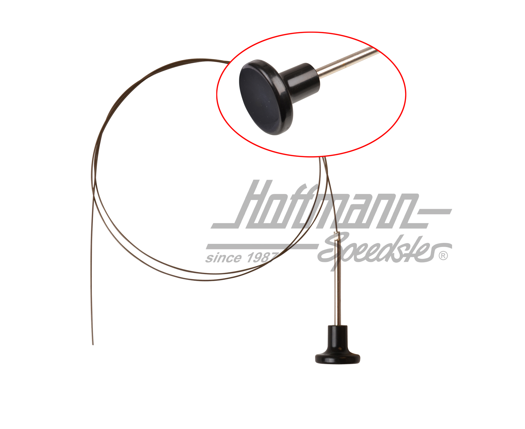 Hood release cable, front, -7.60, short | 343 823 531 | 020-4167-10