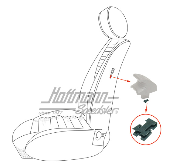 Clamp, knob, backrest stop | 311 881 247 | 055-7080-05