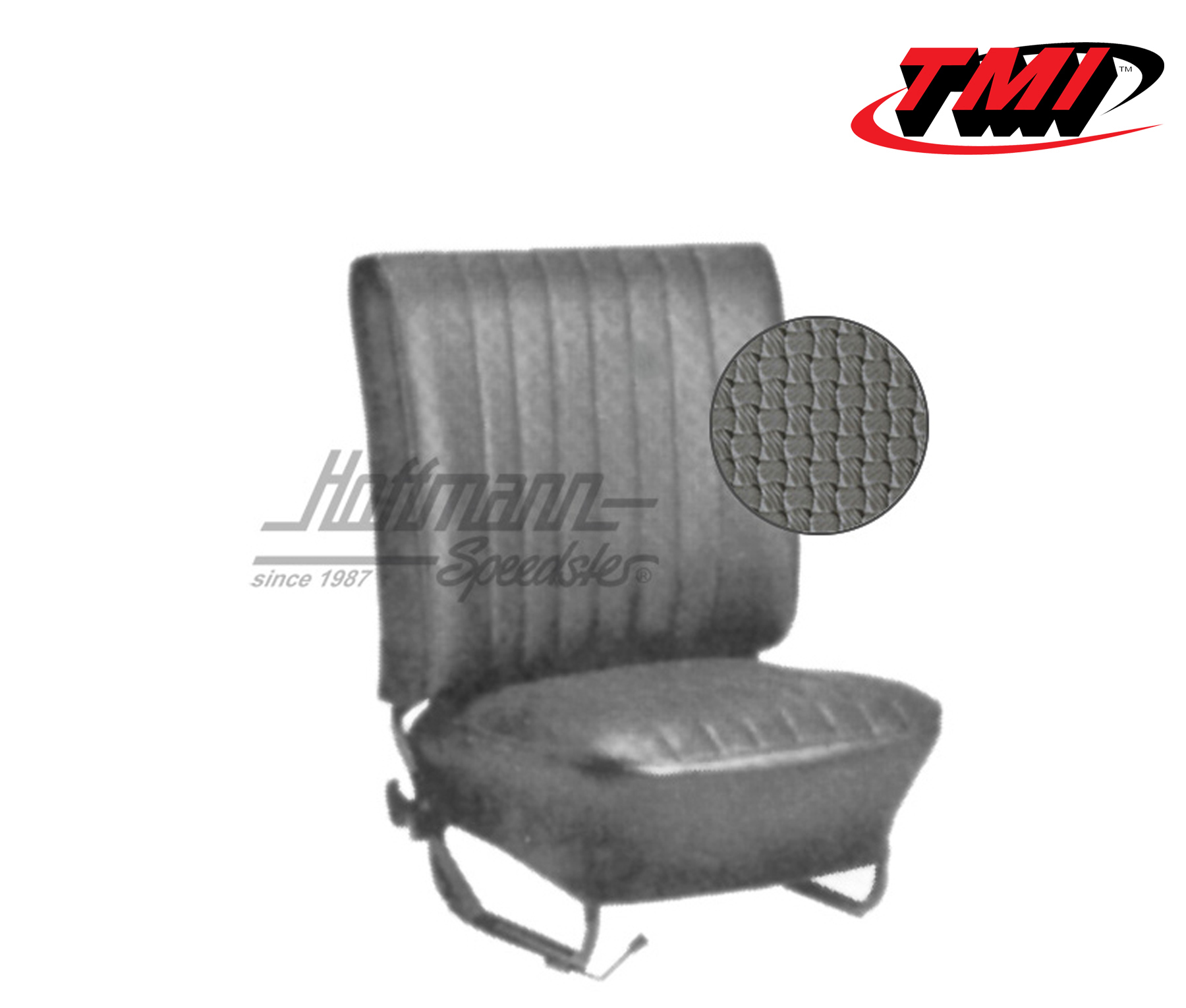 Seat upholstery, Conv., 8.64-7.67, Basketweave, grey | 43-1323-06 | 055-6535