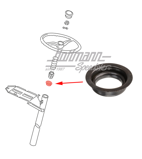 Support, steering-column upper, Bus T2/T3, 74-92                                                    