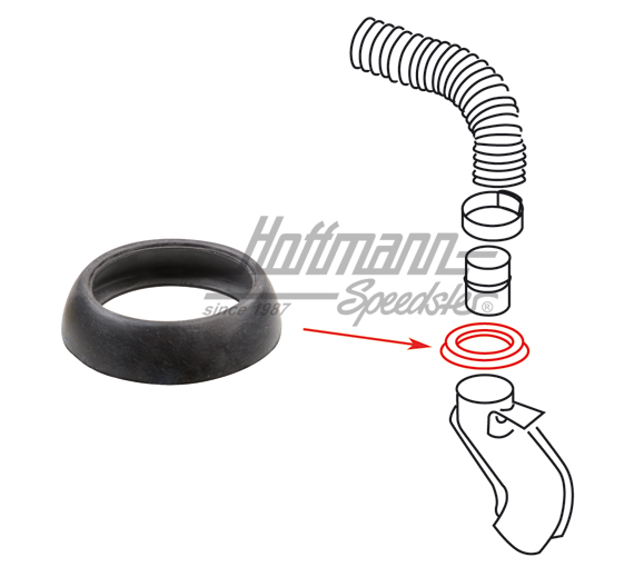 Rubber lead-through, heater hose                                                                    