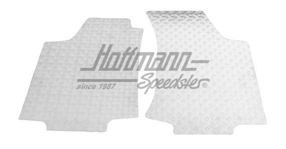 Floor mats, aluminium, 2-pieces, front, Golf 1 |  | 200-6300