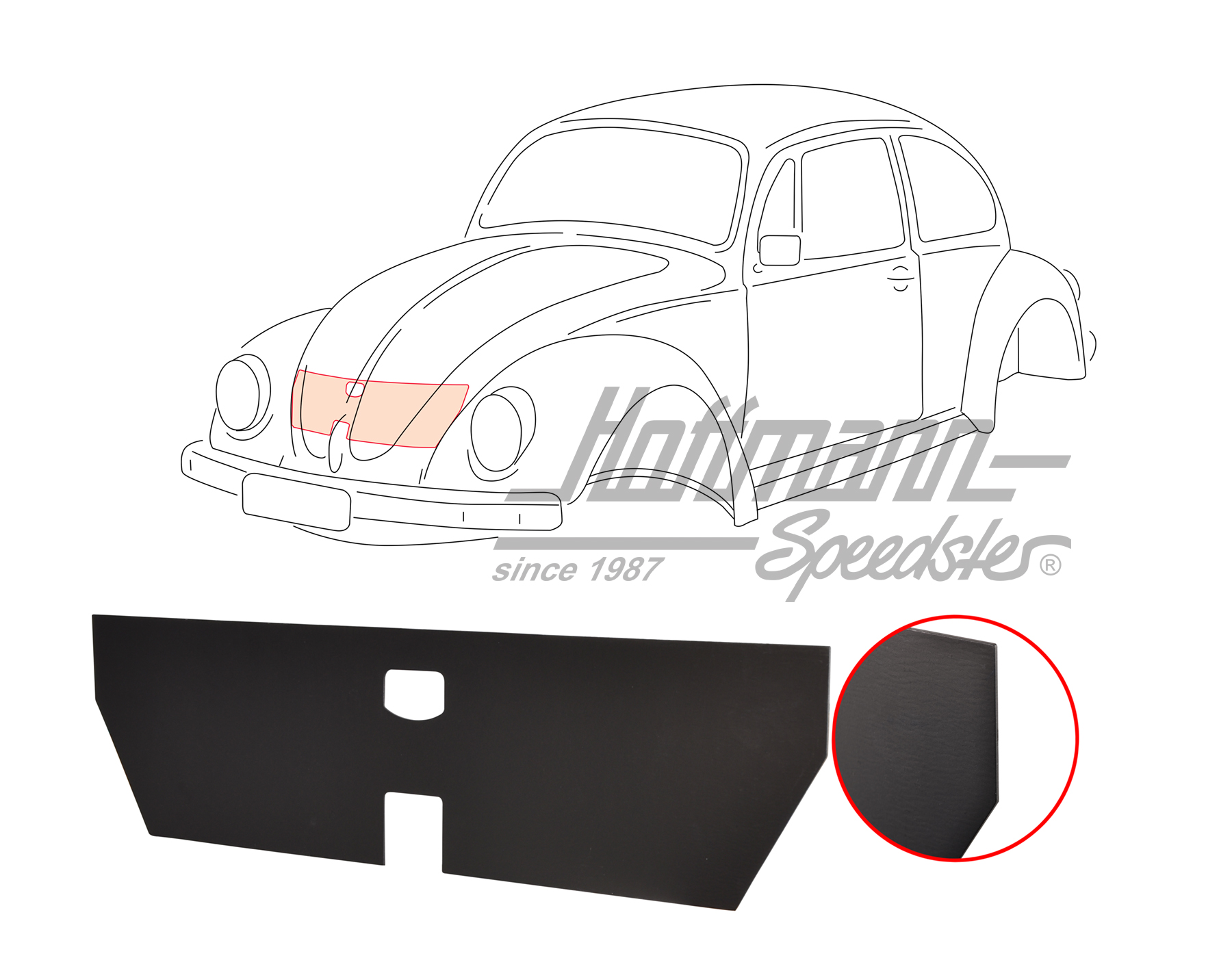 Cardboard, front hood, 1302/1303, 8.70- | 113 823 109 | 020-5373-20
