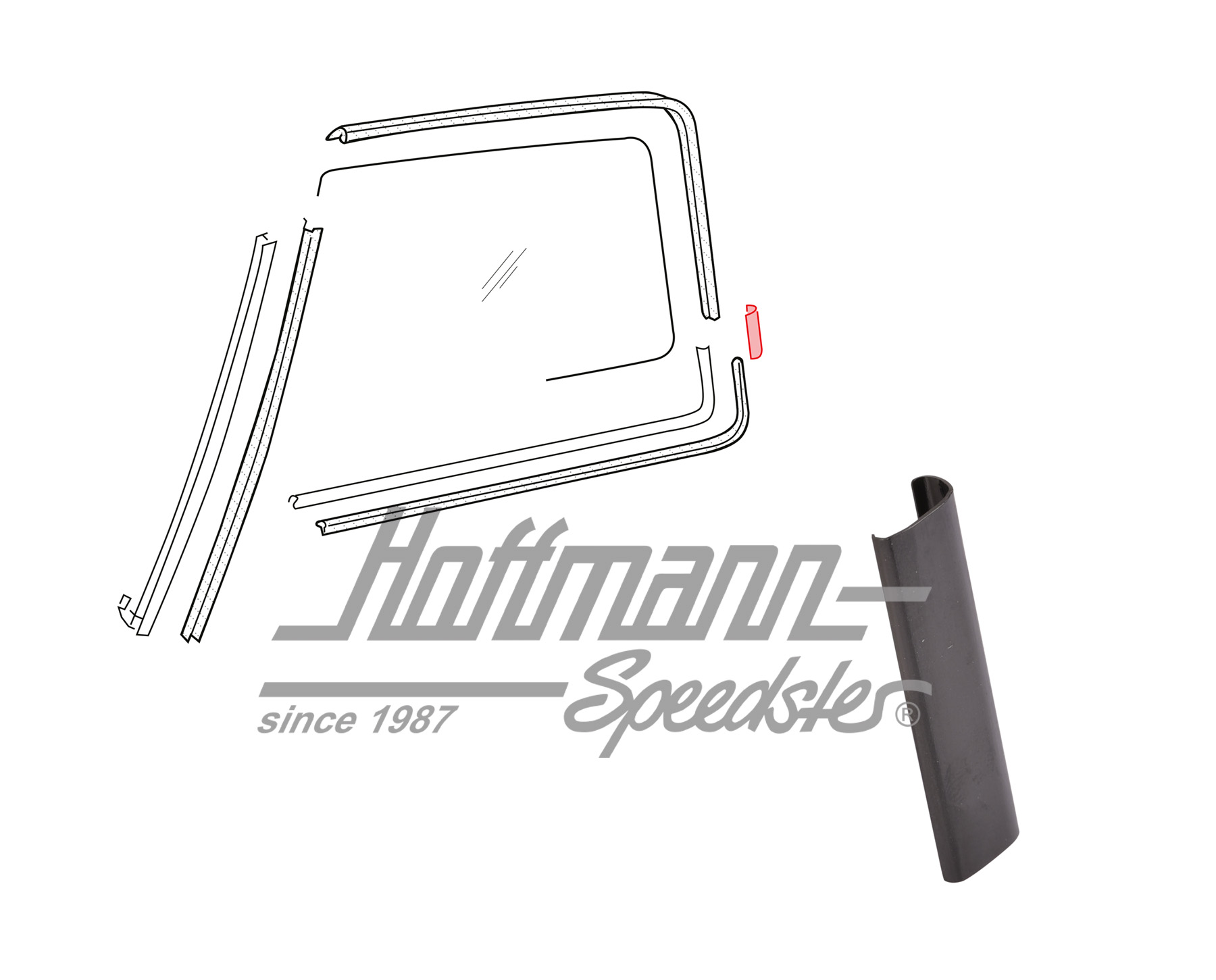 Connecting sleeve, scraper, black | 171 837 483 | 180-7308 Connecting sleeve, scraper, black | 171 837 483 | 180-7308