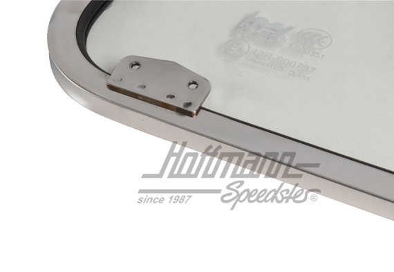 Safari-window set, front, stainless steel                                                           