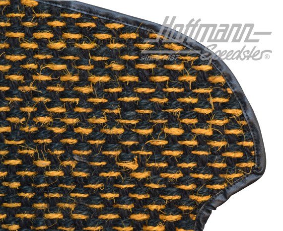 Floor mat, coco, .59-.65, yellow/black                                                              