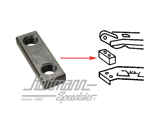 Threaded plate, front, in heater channel                                                            