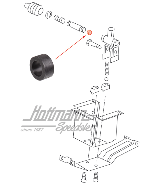 Damping ring, lateral, front, 5-speed transmission | 251 711 226 | 315-1400-06