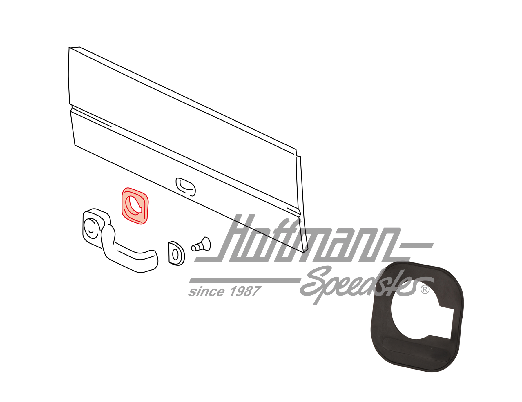 Support, handle, stowage-space flap
 (big) | 245 829 569 | 350-3010-10