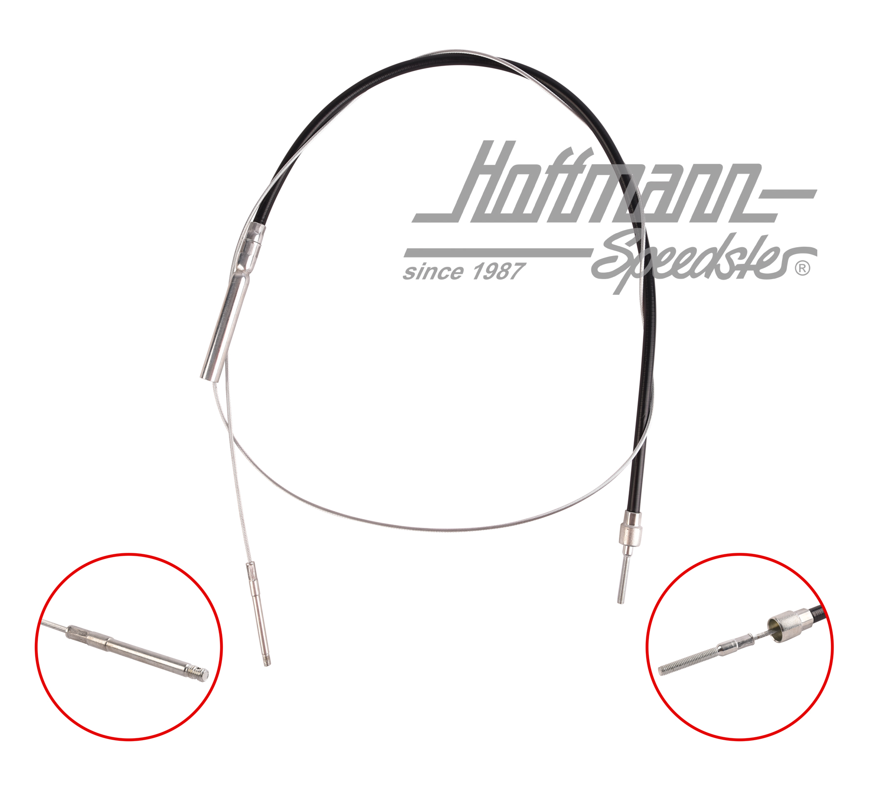 Hand-brake cable, rear, Porsche 356 C | 901 424 603 01 | 510-2180-14