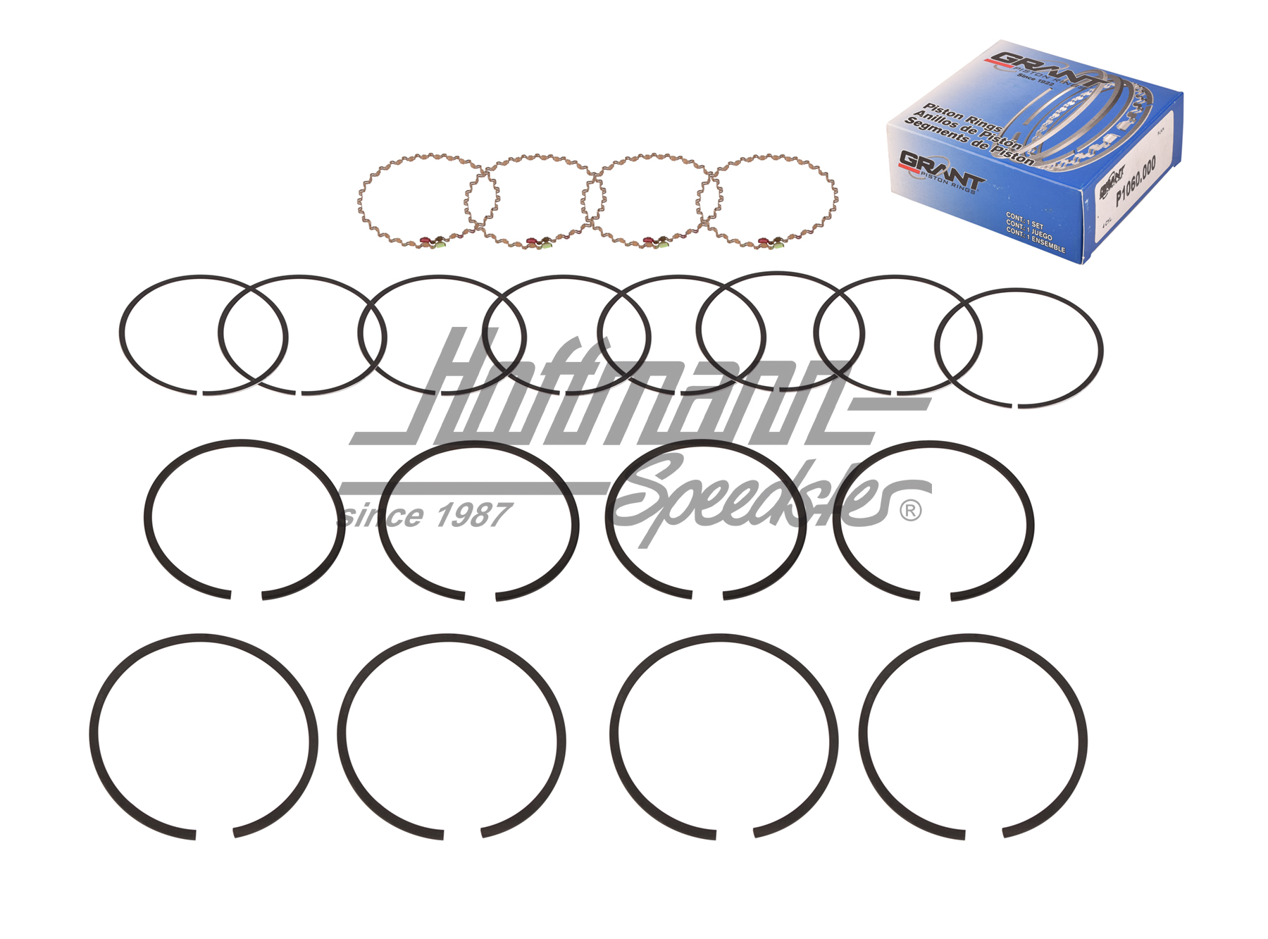 Piston rings, 92mm, for 4 pistons | VW9200T1RO | 010-0527-10