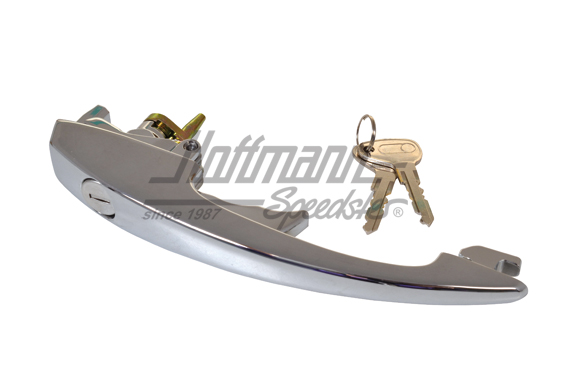 Door handle, 8.67-, lockable, chromed, Top-Quality | 111 837 205 M | 020-2462-10