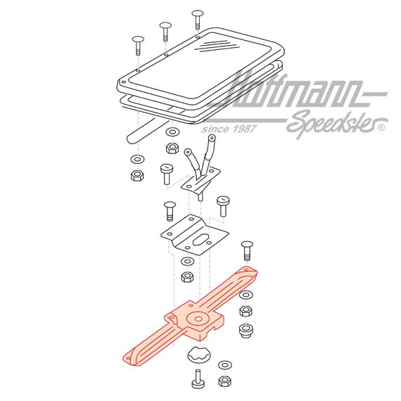 Cover, roof ventilation, Westfalia, grey                                                            