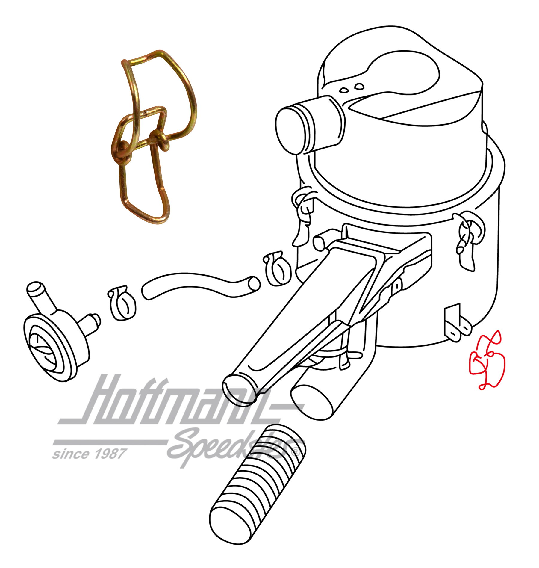 Clamping bracket, air filter housing | 341 129 614 | 092-0858-20