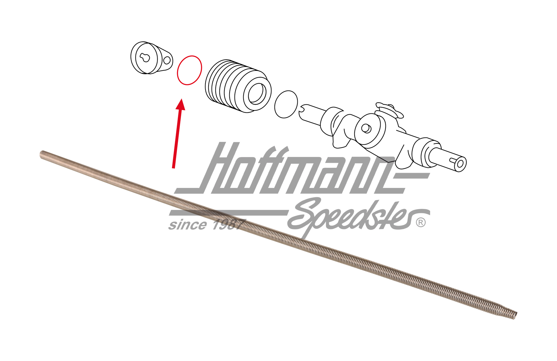 Retaining spring, boot, outside, 911/914                                                            