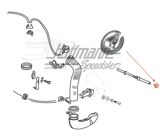 Spring plate, accelerator-cable guide tube, -7.67                                                   