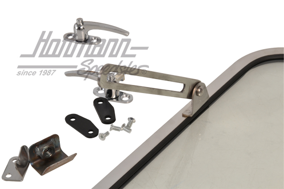 Safari-window set, front, stainless steel                                                           