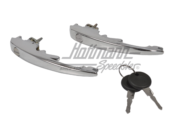 Door handles, 8.67-, keyed alike, chromed | 113 898 205 M | 020-2463