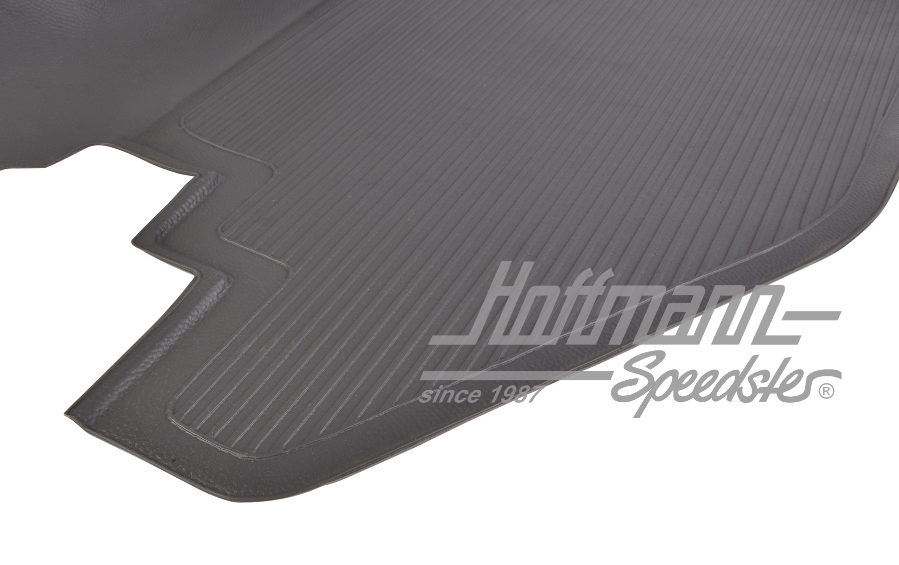 Rubber covering, floor panel, front, grey                                                           