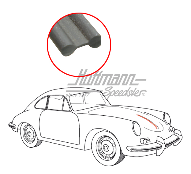 Support (profile), hood handle, 356 B/C | 644 559 231 05 | 510-6575-08