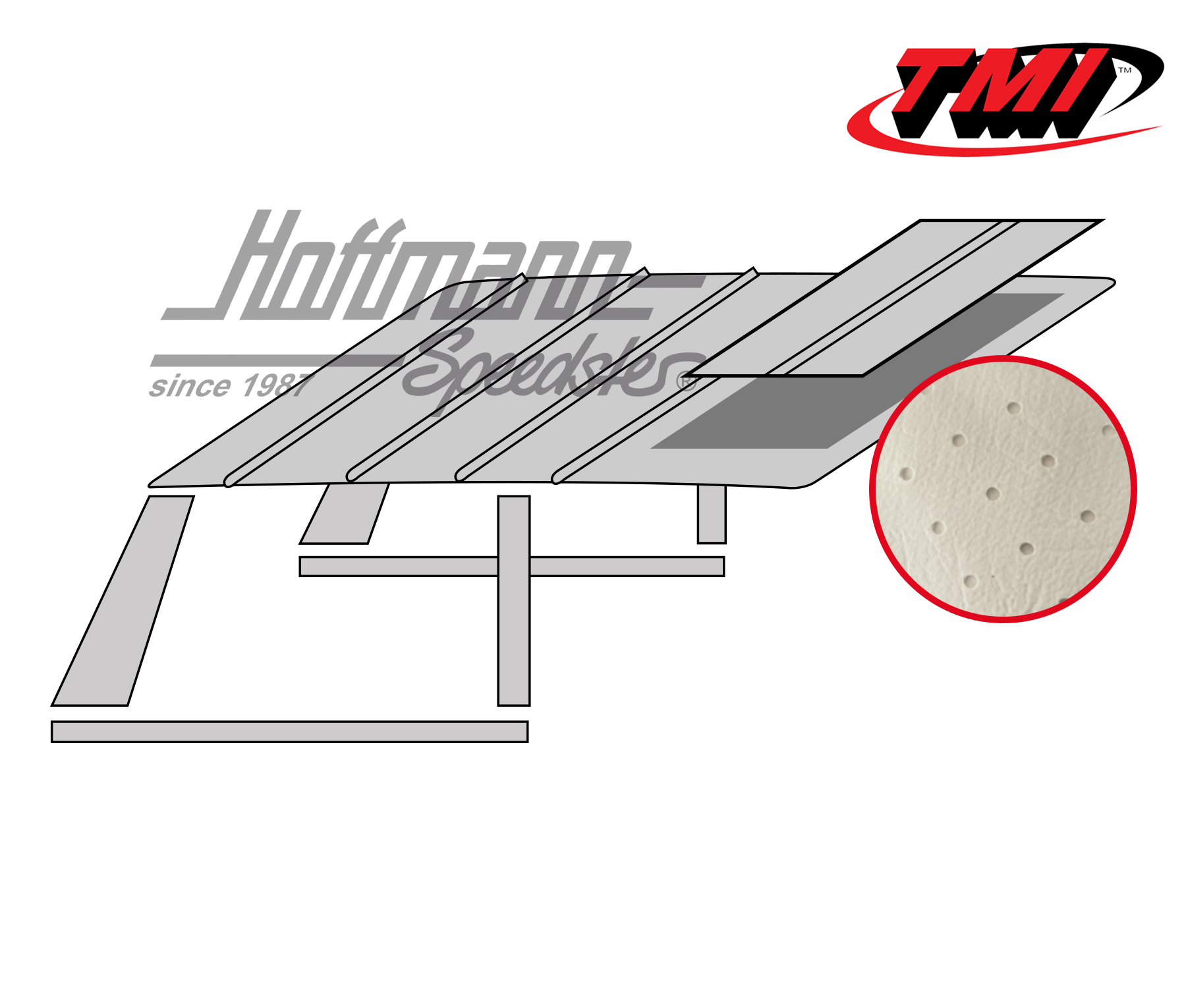 Headliner, Notchback, SSR, perforated, off-white | 20-3416-44 | 069-9740