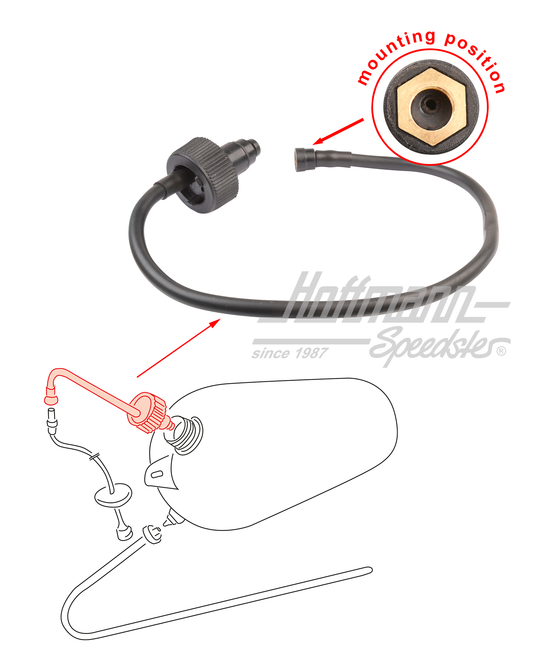 Cover, washer tank, Porsche 914/4                                                                   