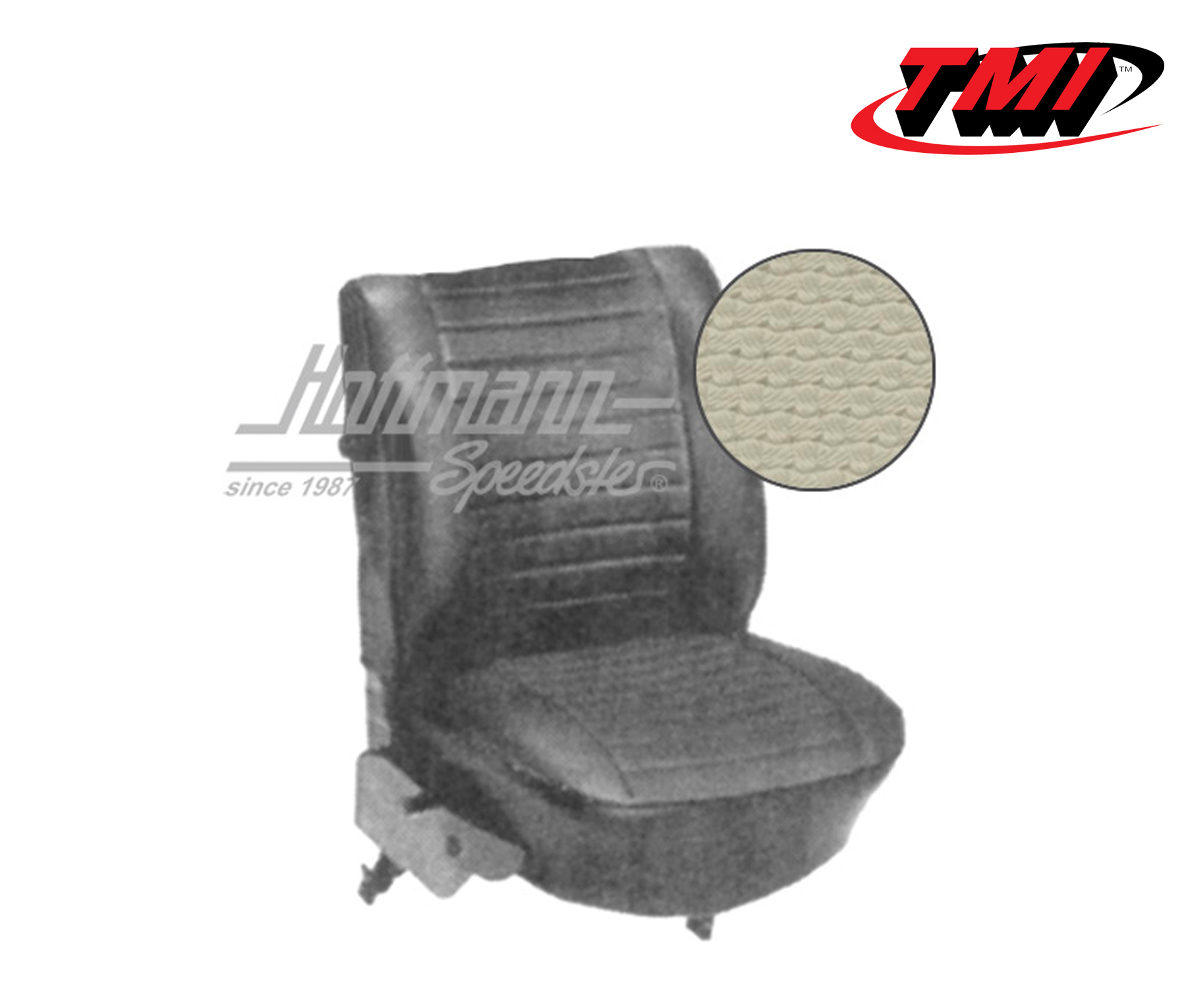 Seat upholstery, Conv., 8.73-7.76, Basketweave, off-white | 43-1332-05 | 055-6850