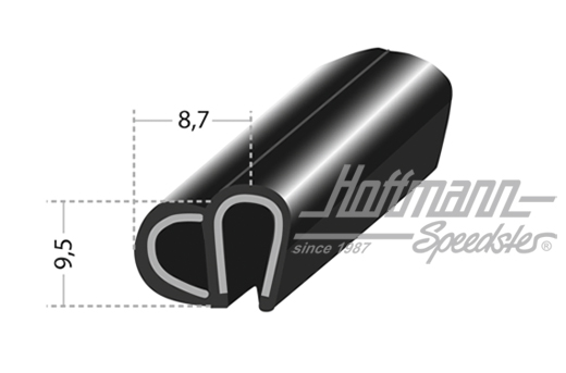 Hood seal "Mexico", front and rear, per meter | 113 823 731 | 020-5104