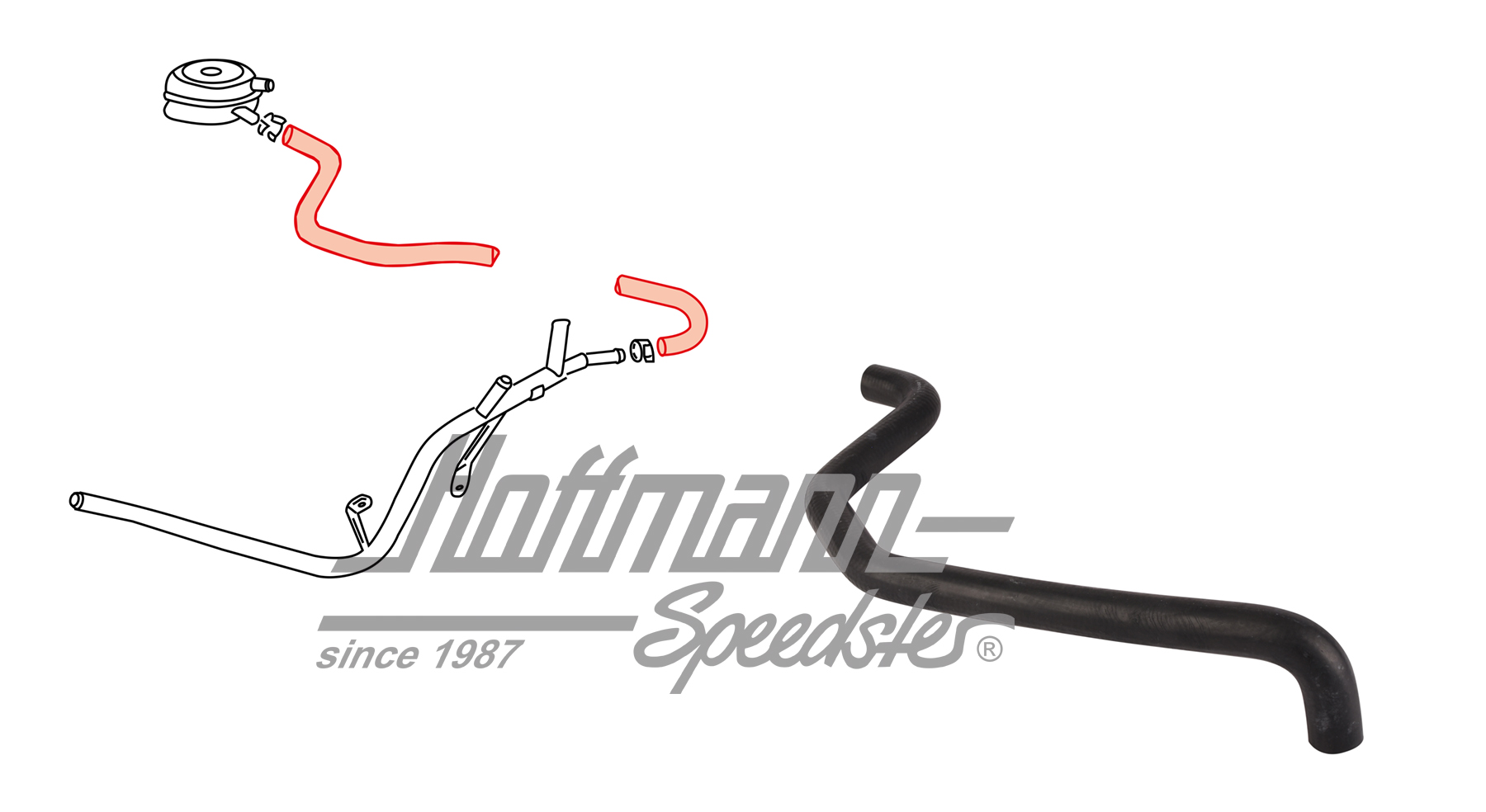 Cooling-water hose, oil cooler/pipe, 2.4-2.5 | 074 121 058 C | 401-1930-42