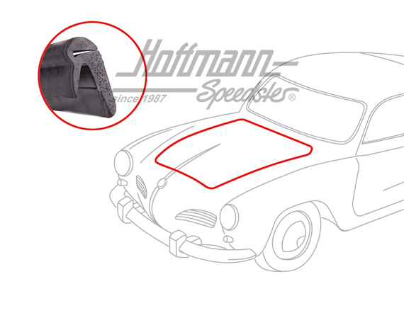 Front hood seal, Karmann Ghia | 141 823 705 A | 060-0040