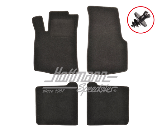 Floor mats, black, 4-pieces, Golf 1 Convertible | 63326 | 200-6001