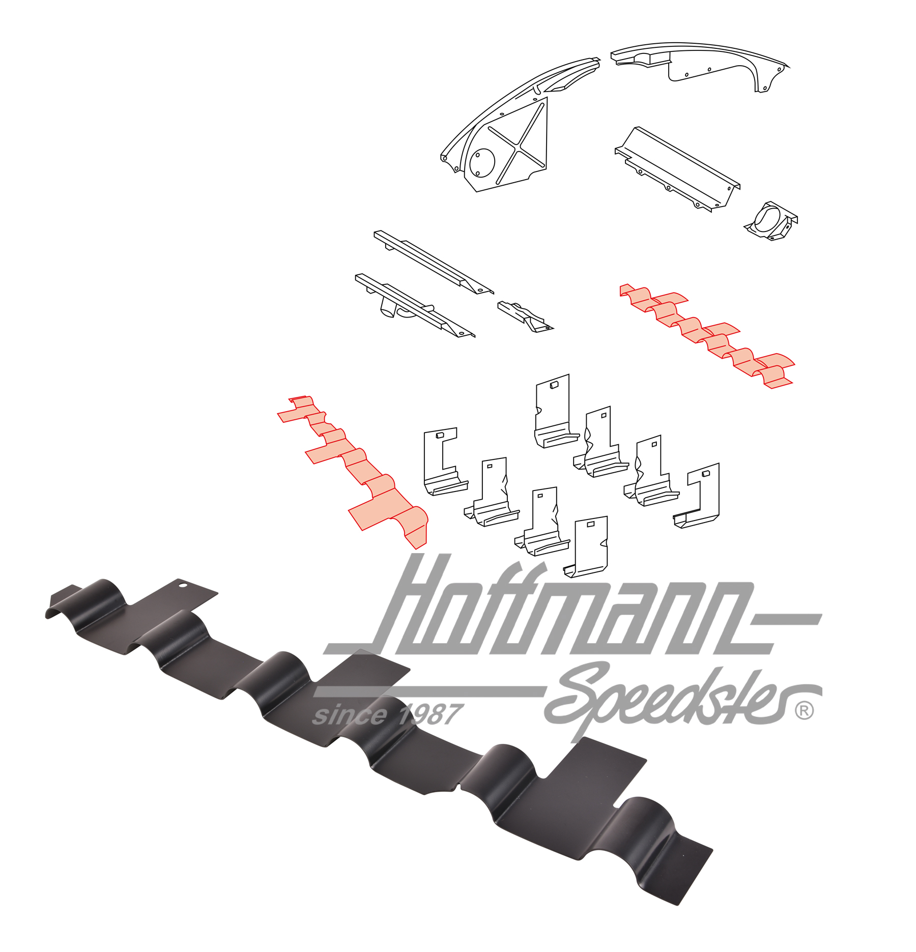 Engine tin, lateral, 911, 76-92, left/right | 930 106 301 00 | 530-4008-66