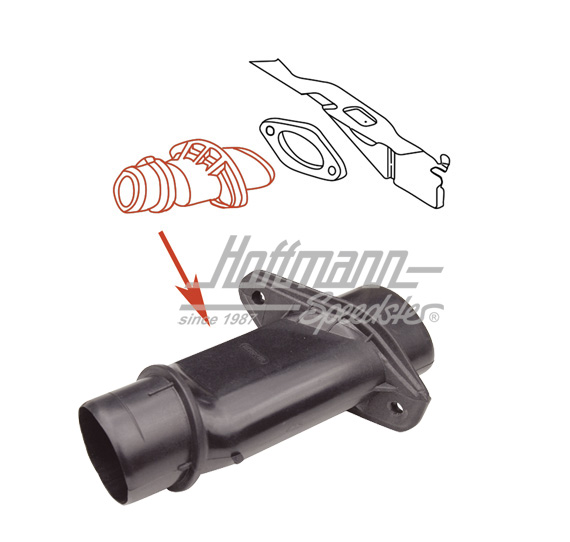 Heater-pipe connection, left | 111 255 415 F | 020-0261
