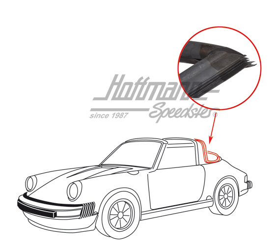 Rear window seal, 911 Targa, 72-89                                                                  