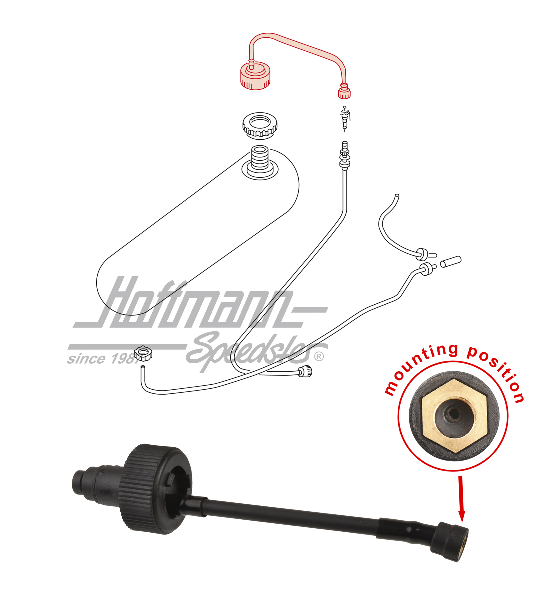 Cover, washer tank, 1302/1303 | 311 955 979 C | 020-4190-05