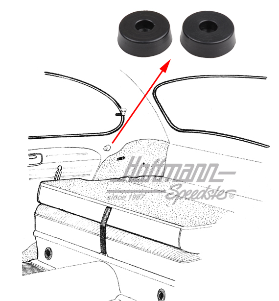 Stop, rear-bench backrest, .58-, black | 113 885 553 | 055-5003