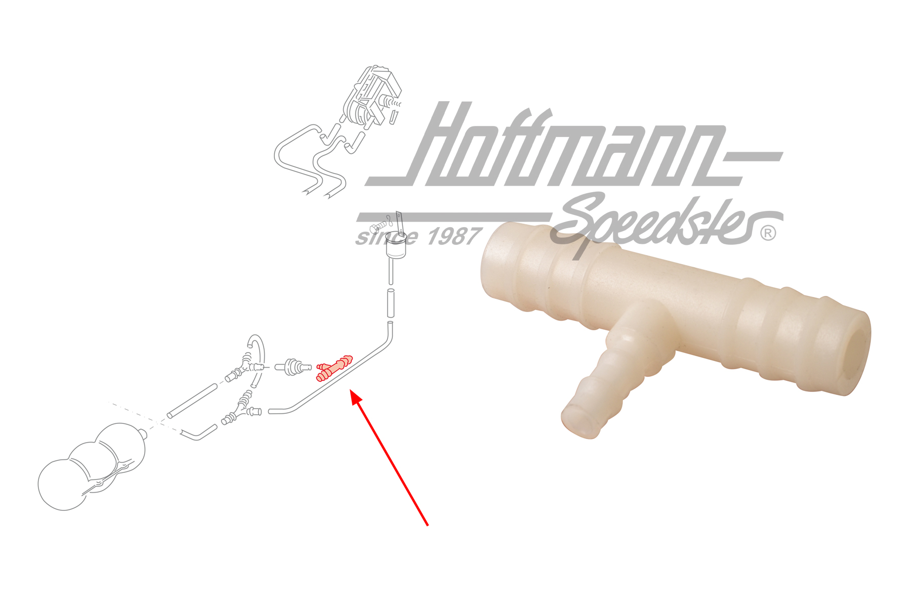 T-piece, differential lock, Snycro | 251 711 861 | 315-1000-08