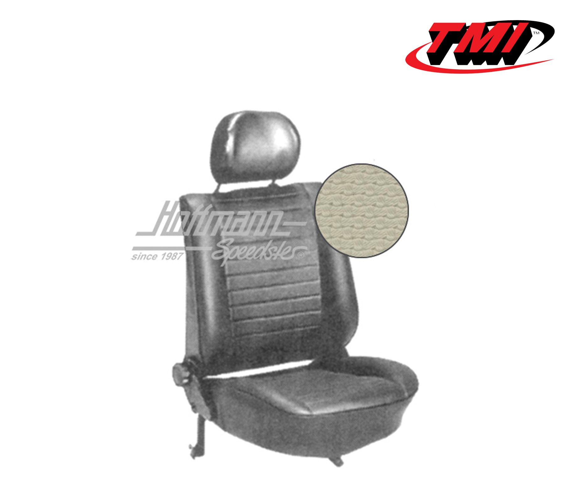 Seat upholstery, Sedan, 8.76-, Basketweave, off-white | 43-1129-05 | 055-5450