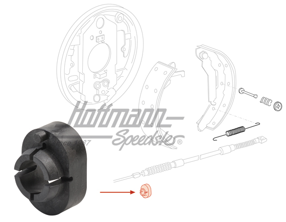 Clip, hand-brake cable, Bus T3, -83 | 251 609 719 A | 325-4015