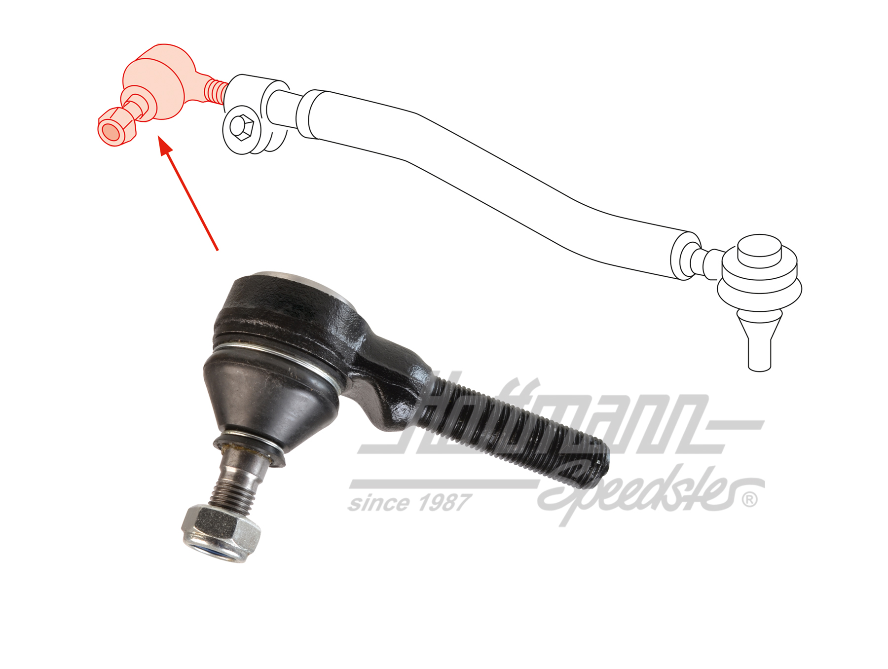 Drag rod head, Bus T2, 67-79                                                                        