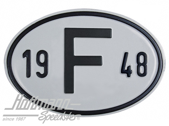 Nationality plate "F", alu, with year 1948 |  | 020-2399-48