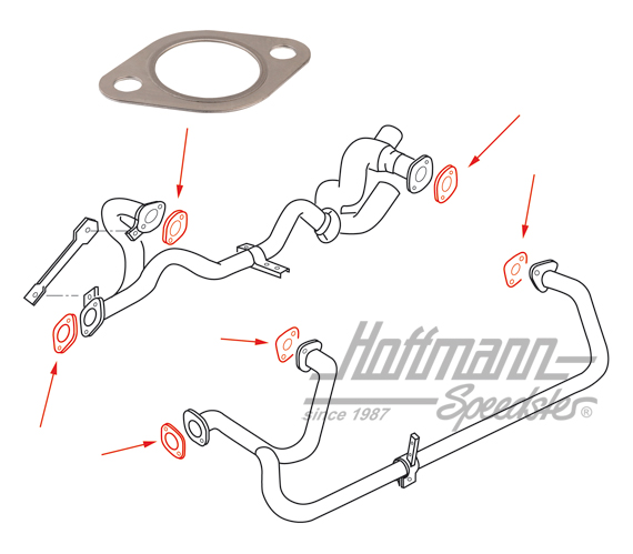 Gasket, exhaust pipe / cylinder head, WBX | N  901 316 02 | 320-3316
